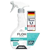 HomePetLab Flohspray für Wohnung und Möbel - 500ml Sprühflasche - Wirksames Anti Flohmittel Katzen und Hunde - Schnell & Effizient Flöhe bekämpfen
