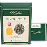 VAHDAM, Silver Needle White Tea (50g) 100% NATÜRLICHE Weiße Teeblätter | Weißer Tee Lose Mit Blattknospen | Frisch & Direkt Von Der Quelle In Indien | Aufbrühen Heißen/Eistee