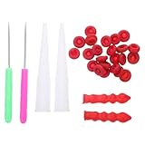VALICLUD Dichtungswerkzeug Satz mit Flexiblen Düsen Wiederverwendbaren Nadeln und Auslaufsicheren Kappen Fugenapplikator Ersatzteile für Bad Küche und Wohnbereich