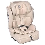 Lorelli Auto Kindersitz Rio mit Isofix, i-Size 76-150 cm, Mitwachsender Autositz für Kinder, Babysitz, Autokindersitz, Verstellbare Kopfstütze, 5-Punkt-Sicherheitsgurt, Beige
