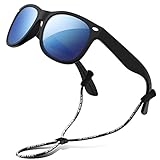 RIVBOS Kinder polarisierte Sonnenbrille mit Riemen Brillengläser Schattierungen für Jungen Mädchen und Kinder RBK004