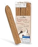 gravurART Siegelwachs Gold 3 Stangen mit Docht - Persönliche Briefe versiegeln mit Stempelwachs für Siegelstempel