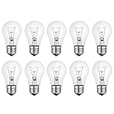 NCC-Licht 10 Stück Birnenlampe Standard klar E27 40W warmweiß dimmbar 230V