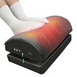 Snailax Fußstütze Schreibtisch mit Wärme, Fußauflagen unter dem Schreibtisch mit Vibrationsmassage, Fußhocker Fußkissen Footrest mit doppel-einstellbare Höhe, Fußwärmer ergonomischer Home Büro