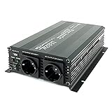 Spannungswandler 12V 1500 3000 Watt 230V - Wechselrichter für den mobilen Anschluss von Haushaltsgeräten …