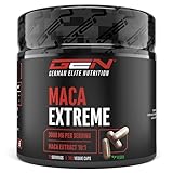 Maca Kapseln Extreme - 365 Kapseln - Hochdosiert mit 30.000mg pro Tagesportion - Spezialextrakt 10:1 - Vegan - German Elite Nutrition
