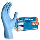 ARNOMED Einweghandschuhe Blau 200 Stück/Box, Einmalhandschuhe L, Nitrilhandschuhe, Handschuhe Einweg puderfrei, latexfreie Gummihandschuhe, Einweghandschuhe in S, M, L & XL verfügbar