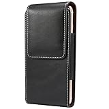 Baiyian Handytasche Gürtel Vertikal PU-Leder Handy Gürteltasche Geeignet für iPhone 16 15 14 13 12 11 PRO MAX, Samsung Galaxy A55 A54 A53 A25 A34, Nokia 2.4, Xiaomi Redmi Note 13 Pro - Schwarz
