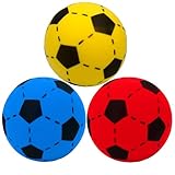 Kyto 3X weicher Ball Softball 20cm Gelb, Rot, Blau Schaumstoffball Kinder Soft Fußball