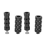 2 Paar Motorrad Schalthebel Fußrasten,CNC Bremshebel Fußpedal,Schwarz Rutschfeste Rändelschalthebel Peg, Prozessbeschichtung Präzise Passform M6 Bremspedal für 6mm Befestigungsschrauben Motorrad