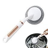 Bürste, Bürste, Spülbürste, Edelstahldraht, Bodenbürste mit langem Griff, Bürste für Kühlschränke, Schneidebretter