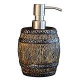 Farmhouse Seifenspender | Harz-Seifenpumpspender | Harz-Seifenspender, Fassseifenspender 400 ml | Lotion-Flaschenaufbewahrung, Handseifenspender für Badezimmer, Schlafzimmer