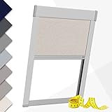 Victoria M. Dachfensterrollo nach Maß Thermorollo Verdunkelungsrollo Sonnenschutz-Rollo Kompatibel mit Velux Dachfenster, Schraubmontage, Fenstertyp GGL