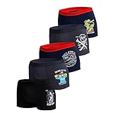 MOR Jungen Boxershorts aus Baumwolle Unterhosen 5er-Pack (as3, Numeric, Numeric_158, Numeric_164, Regular, Grey)