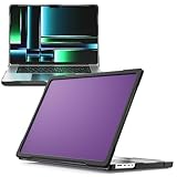 Tablet-Hülle Transparente Rückschale, kompatibel mit MacBook Pro 14 Zoll 2021/2023 A2442/A2779/M3 A2918/A2992/Pro 2024 M4 A3112/A3185/A3401, schlanke, stoßfeste, robuste TPU-Schutzhülle(Purple)