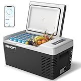 EUHOMY Kompressor Kühlbox 18L, Auto-Kühlschrank -20℃~20℃, Tragbarer Kühlschrank 12/24V DC 100-240V AC, Tragbarer Gefrierschrank mit WiFi-APP-Steuerung für Camping, Reisen, Boot