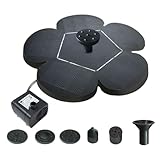 Solar-Vogeltränke | Blumenförmige Wasserbrunnenpumpe, Wasserfälle für den Außenbereich, Vogeltränke für Pool, Teich, Landschaft, Hof, Terrasse, Veranda, Deck, Hinterhof