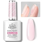 Born Pretty Builder Nail Gel - 8 in 1 Clear Milky Rose Nude Quick Builder Gel für Nägel In a Bottle Aufbaugel für Gelnägel Base Top Coat Poly-Nagelgel Verlängerungsgel Verstärkungsgel Nagelkleber