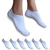 CRUZOS Unsichtbare Socken Füßlinge Damen & Herren rutschfest Bio-Baumwolle No Show Sneakersocken 6 Paar kurze Socken mit Silikonpad