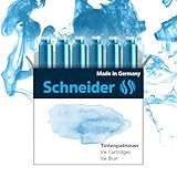 Schneider Pastell Tintenpatrone (Standard Patronen für Füller) Ice Blue, 6 Stück