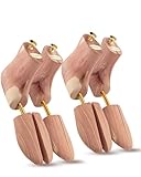 HOUNDSBAY Stiefelbäume, Zedernholzstiefelbaum für Herren, Schuhspanner für Stiefel, Stiefelspanner & Shaper, Braun, 2PK - Large = 9.5-11 US