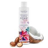 Jean & Len Conditioner Repair Kokos & Macadamia, für geschädigtes und kraftloses Haar, repariert Haarschäden, verleiht Geschmeidigkeit, Kokos-Duft, ohne Parabene & Silikone, vegan 300 ml
