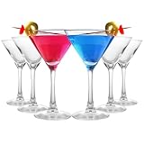 CYEER Martini Gläser 6er Set, 190ML Martinigläser, Martini Glas, Martini Gläser Set für Abendessen, Hochzeit, Party, Restaurant, Bar