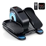 COSTWAY Ellipsentrainer unter den Schreibtisch, elektrischer Pedaltrainer mit Anzeigemonitor & Fernbedienung, Bewegungstrainer Stepper für Bewegung, Sitzende Pedal Exerciser für Zuhause Büro (Schwarz)