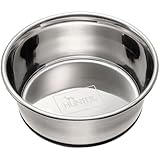 HUNTER Edelstahlnapf, Futter- oder Trinknapf aus Edelstahl, Rutschhemmender Silikonrand am Boden, Pflegeleicht und spülmaschinengeeignet, Langlebig, stoß- und kratzresistent, Größe: 1900 ml