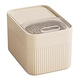 Generisch Futterbehälter für Haustiere, Futtertonne für Haustiere Lebensmittelbox, Klappdeckel, Luftdicht, Transparent für Hunde und Katzen Trockenfutter Aufbewahrung Futterbox Hund (B 31x21x22cm)