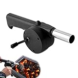Grillventilator für den Außenbereich, handgekurbeltes Luftgebläse, tragbarer Grill, Feuerbalg, Werkzeuge, Picknick, CampingzubehörMode