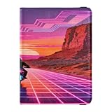 Reisepasshülle aus Leder für Motorrad auf Neonweg, Reisepasshülle mit RFID-Blockierung, für Damen und Herren, wasserdicht