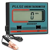 Anosuwa Digitaler Induktions-Drehzahlmesser, Präzises LCD Tachometer mit Betriebsstundenzähler (bis 30.000 U/min), geeignet für Motorsägen, Rasenmäher, Motorräder, Schneemobile