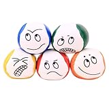 sinirttou 5er Jonglierbälle Set, Gute 5cm Jonglierbälle für Anfänger, Langlebige und weiche PU Leder für Erwachsene Anfänger Geschicklichkeitsspiel Outdoor Spielzeug