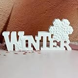 Silikonformen Gießformen Weihnachten, Silikonform Weihnachten Elch Silikonform Buchstaben Gießformen Silikon Weihnachten Gips Zum Gießen Giessformen Silikon für DIY (E)