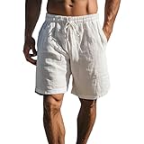 Herren-Shorts, Cargo-Shorts, entspannte Passform, leicht, Golf-Shorts, schnell trocknend, elastische Taille, Arbeitsshorts, Outdoor, Wandern, Jogger, Z01-weiß, 3XL