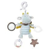 Fehn Activity-Spieltier Drache – Motorikspielzeug für Kinderwagen, Kinderbett und Babyschale zum Beißen, Greifen und Geräusche erzeugen – Beißring Spielzeug für Babys und Kinder ab 0+ Monaten