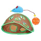 TOYANDONA 1Satz Interaktives Katzenspielzeug mit Löchern und Rattenspielzeug Katzentunnel für Neugierige Katzen Sicheres und Langlebiges Bewegung und Spielspaß