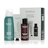 Jean & Len Travel Set Rosemary & Ginger, ideales kleines Geschenk oder Mitbringsel, Produkte für Körper und Geist, Verpackung ist FSC zertifiziert, kleine Reisegrößen, veganes Geschenkset