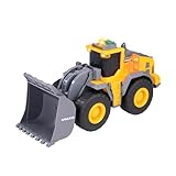 Dickie Toys - Volvo Wheel Loader – 23 cm großer Radlader mit riesiger Schaufel, Licht und Soundeffekte, Baustellenspielzeug für Jungen und Mädchen ab 3 Jahre
