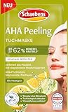 Schaebens AHA Peeling Tuchmaske - RENEWAL BOOSTER, verfeinert das Hautbild, löst abgestorbene Hautschüppchen mit AHA-Fruchtsäure, Niacinamide und Panthenol für alle Hauttypen