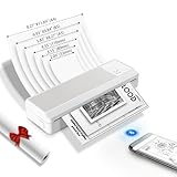 vretti P83 Mobiler Drucker a4 für unterwegs, Thermodrucker A4 kompatibel mit Android und iOS,Mobiler Drucker unterstützt 210x297mm A4 Thermopapier für Zuhause,Büro,Foto