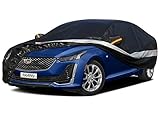 Holthly 10 Schichten Limousine Autoabdeckung Wasserdicht Allwetter für Automobile 100% Wasserdicht Outdoor Auto Abdeckungen Regen Schnee UV Staubschutz Passgenau für Lexus ES, Cadillac CT5, CTS, Buick