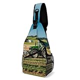 WSOIHFEC Umhängetasche für Damen und Herren, 38 x 20 cm, Umhängetasche, kleiner Schulterrucksack, Tagesrucksack, Bauchtaschen