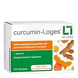 curcumin-Loges® - 120 Kapseln - Nahrungsergänzungsmittel mit hoch bioverfügbarem Curcumin und Vitamin D