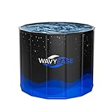 Upgrade-Portabel-Badewanne Erwachsene（80x66 CM）-Faltbare Kältebadewanne zur Erholung - Zusammenklappbare Badewanne für Dusche/SPA Outdoor - Eisbad für Sportler (Schwarz)