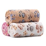 Demigeat Hundedecke Katzendecke Flauschig Waschbar für Kleine Mittlere Hunde und Katzen, 3er-Pack Weich Kuscheldecke Hund Katze für Frühling und Sommer, Haustier Hasendecke für Bett Transportbox