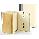Organizer für wichtige Dokumente, Ordner für Dokumente, gebundene Fächermappe für wichtige Papiere, Reisepässe, Geburtsurkunden, Gelb