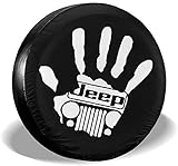 Kejbr Reserveradabdeckung, Hand Classic Ersatzradabdeckung Radabdeckungen for Jeep SUV RVs Universal Fit 14-17 in