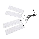 Depisuta LED-Wachstumslicht Vollspektrum, Zimmerpflanzen-Wachstumslampe mit Timer, Hohe PPFD-Energieeinsparung 11,8 X 3,1 Zoll Pflanzenwachstumslichter für den Samenstart, Gemüse, Blumen (4 Kopf)